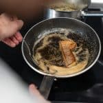 photo culinaire geste cuisson cèpe beurre