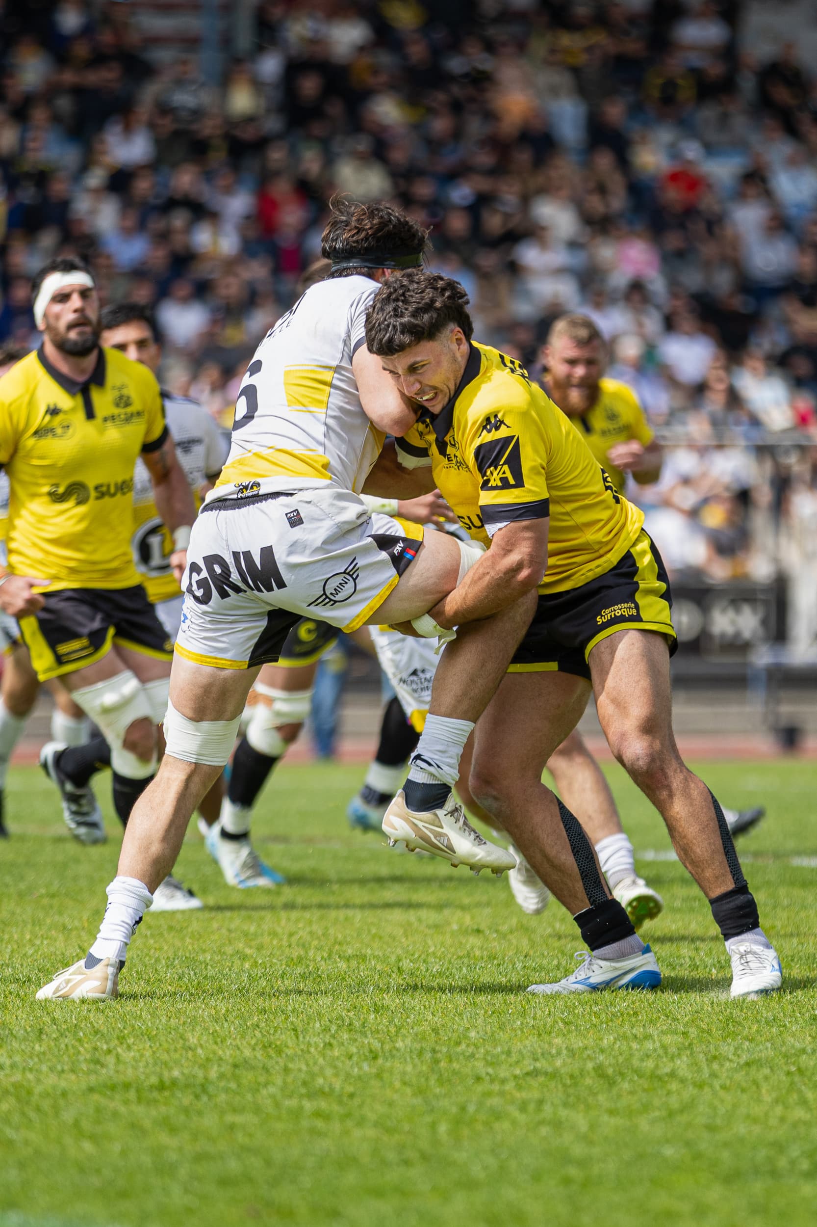photographie rugby US Carcassonne match action Qapture impact