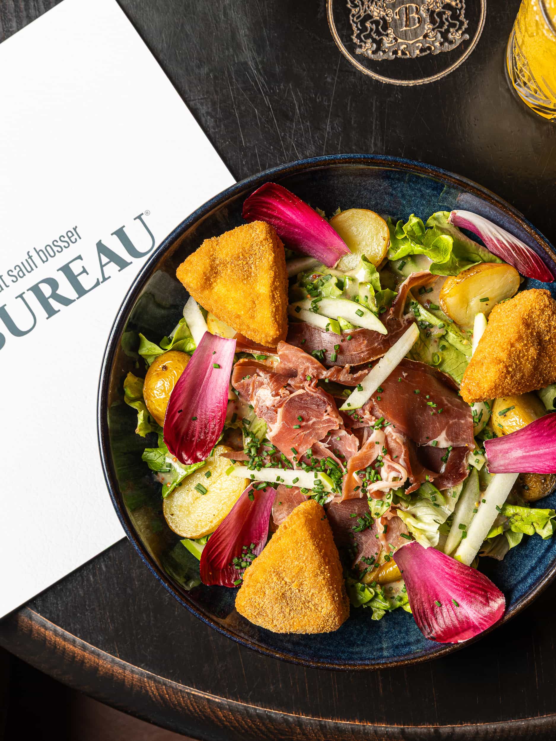 photographie culinaire au bureau Carcassonne restaurant plat Qapture salade jambon