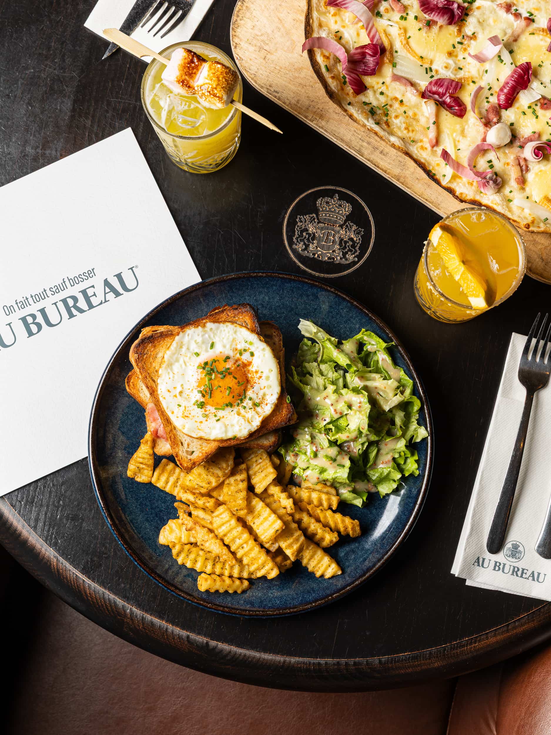 photographie culinaire au bureau Carcassonne restaurant plat Qapture croque-monsieur frites