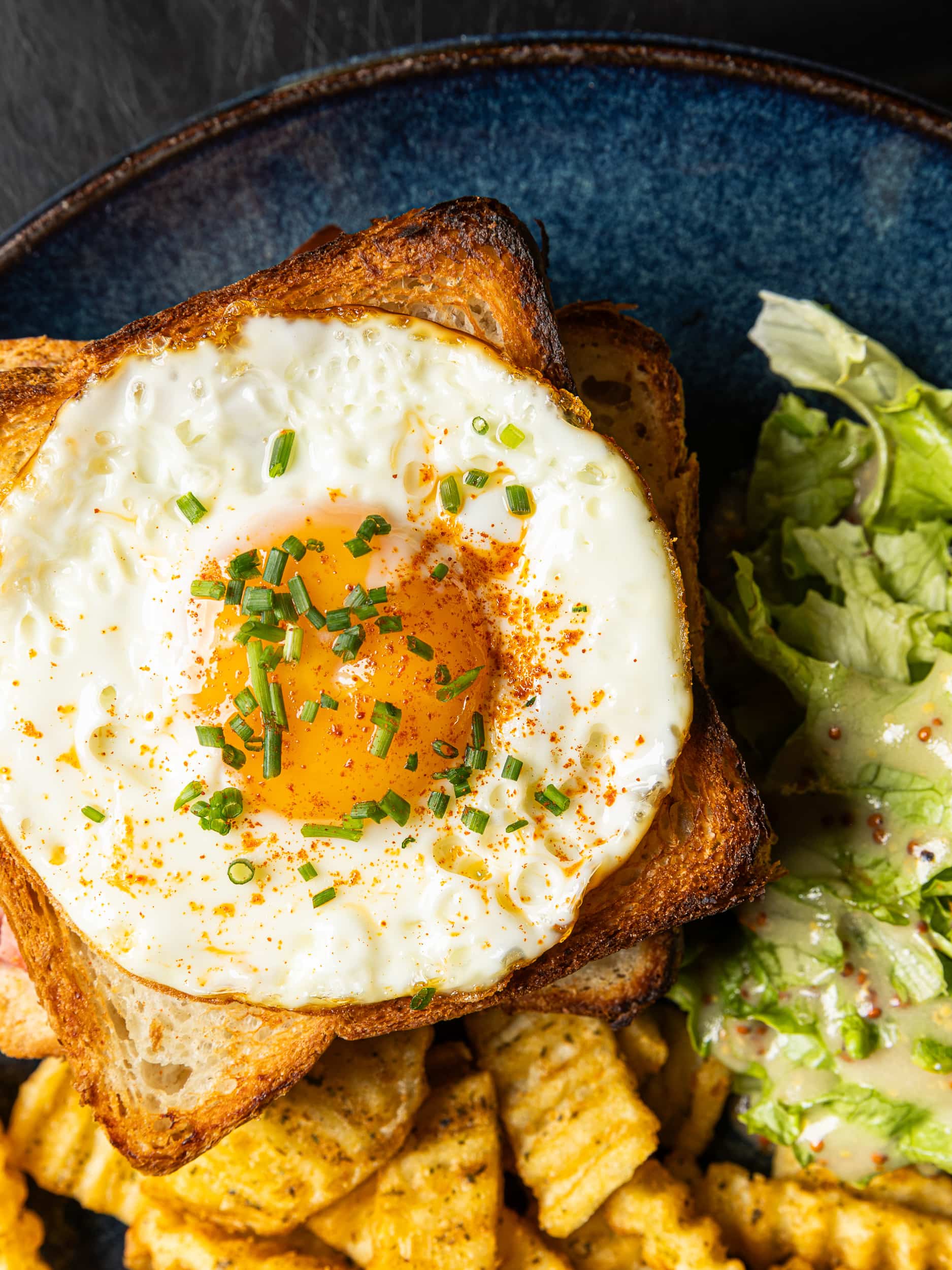photographie culinaire au bureau Carcassonne restaurant plat Qapture gros plan croque-monsieur