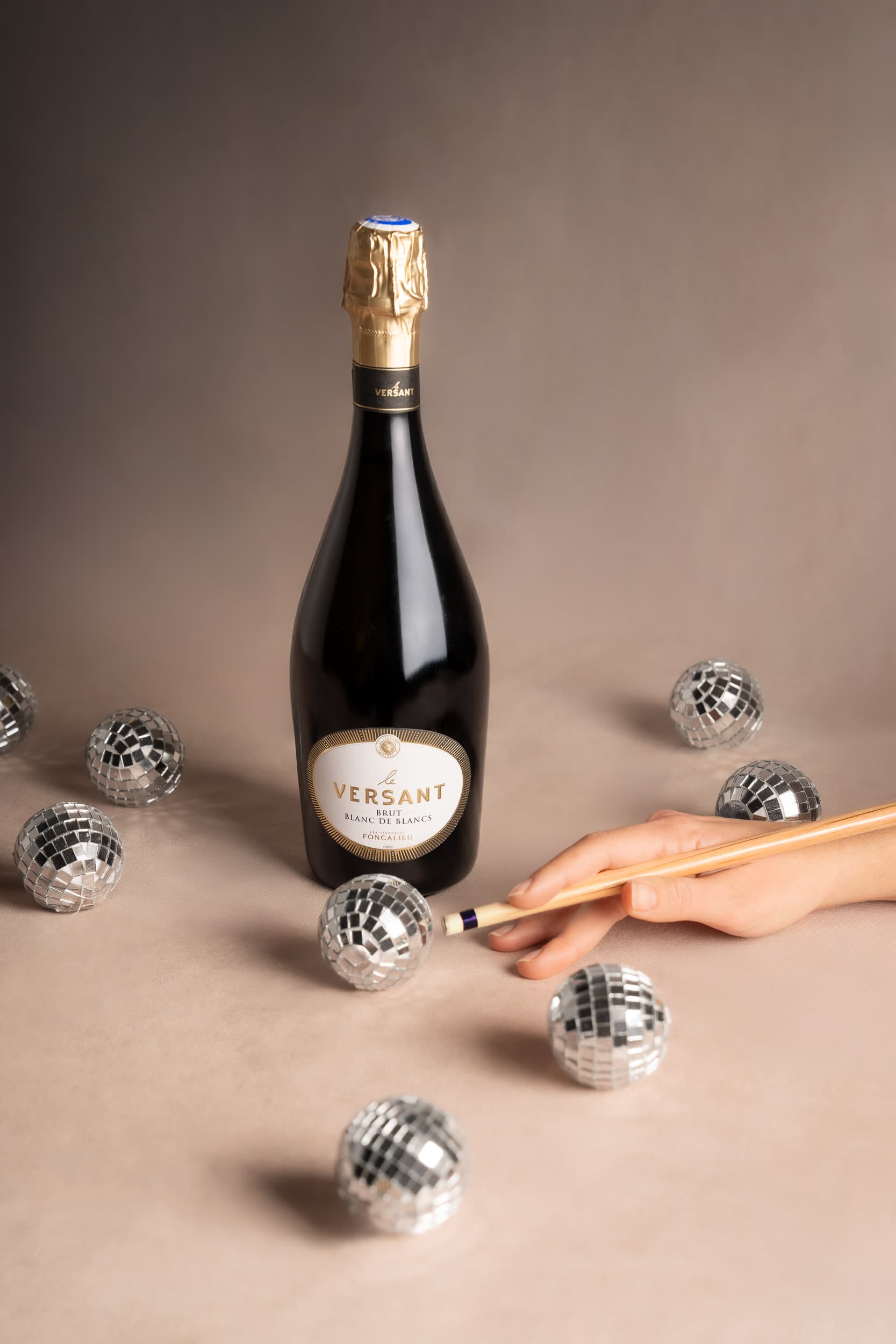Photographie produit vin les Vignobles de Foncalieu le Versant Qapture billard disco